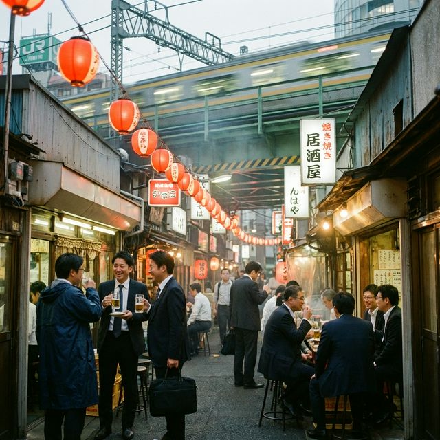 Shimbashi and Shiodome city streets near central Tokyo hotels